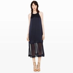 Club Monaco Navy Silk Vilma Dress